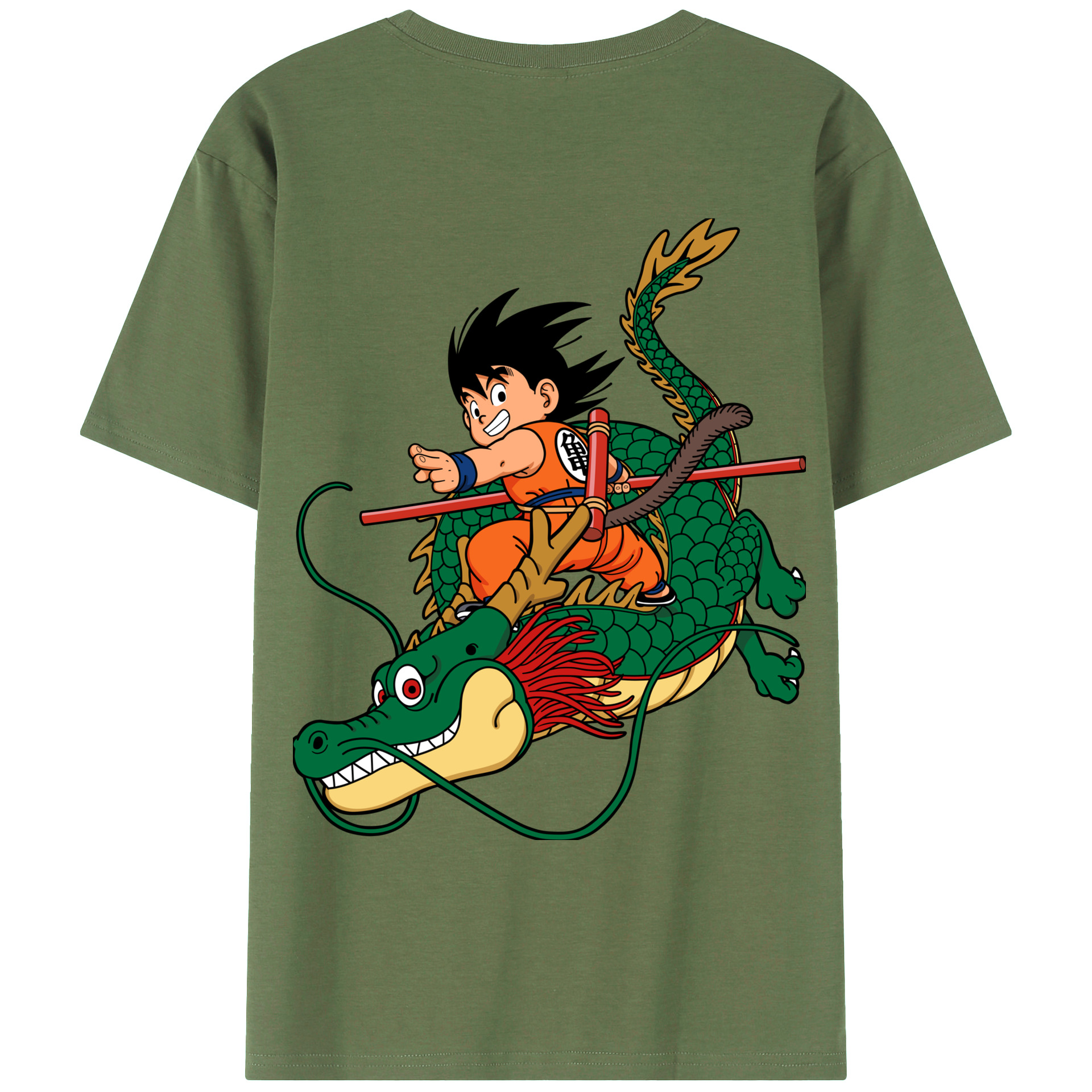 （画像用） ドラゴンボール 孫悟空（そん ごくう）Son Goku カカロット DRAGON BALL Kakarotto 綿100％ メンズ半袖Tシャツ（バックプリント） 通気性